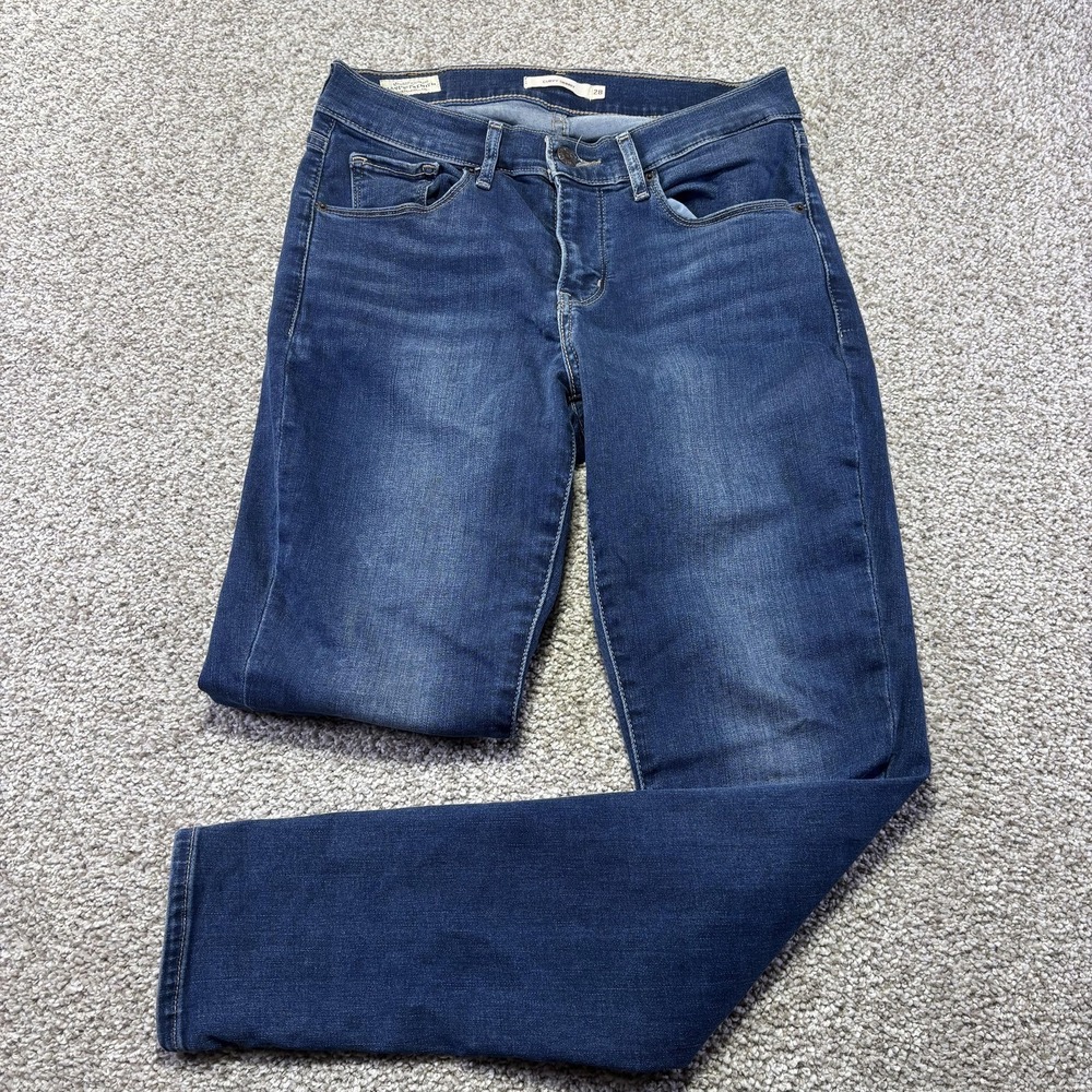 Levis Premium Curvy Skinny‎ Jeans Womens W28 L30 Blue Medium Wash Stretch Denim